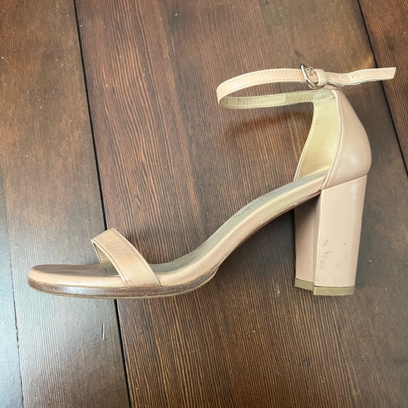 Stuart Weitzman Nudistcurve Block Heel Sandal size 7.5 color Adobe - Picture 3 of 8